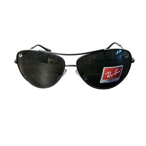 NWT/ NIB Ray Back 63MM Black Metal Aviator Sunglasses